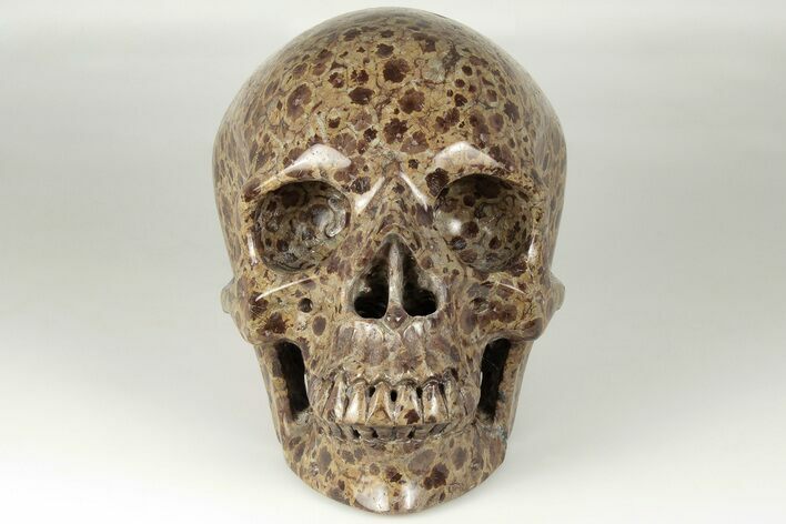 Realistic Looking, Polished, Brown Wavellite Skull #199602